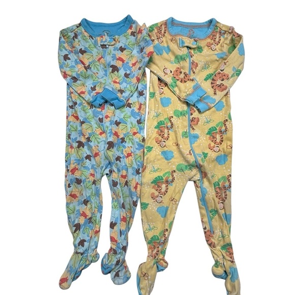 Disney Other - Disney Store Sleepers Winnie the Pooh Tigger 12 Months Zipper Footed